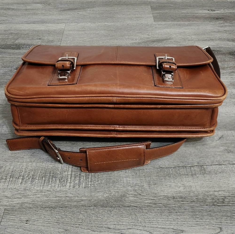 Vintage Coach Classic Brown Leather Briefcase/Carryon Bag - Picture 7 of 16